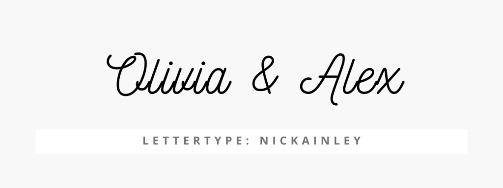 trouwkaart lettertypes