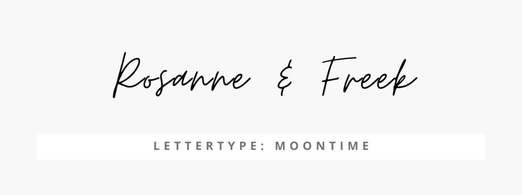 trouwkaart font