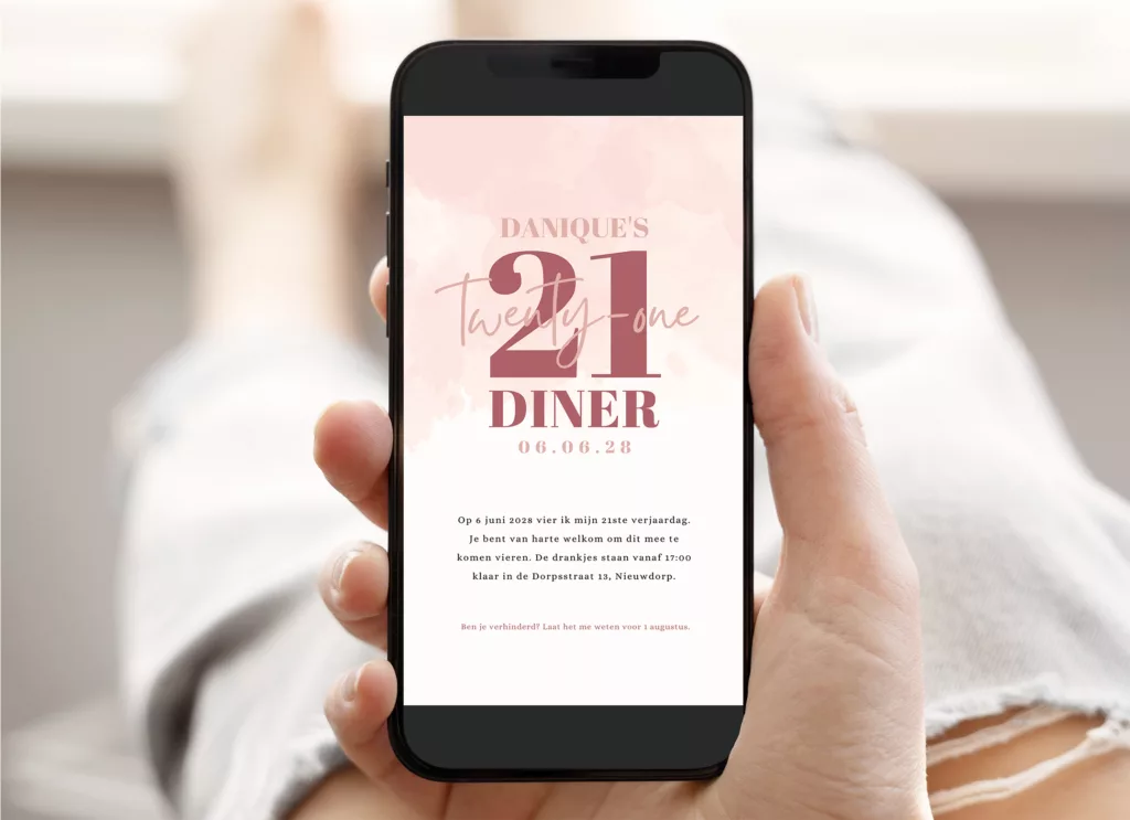 21 diner uitnodiging
